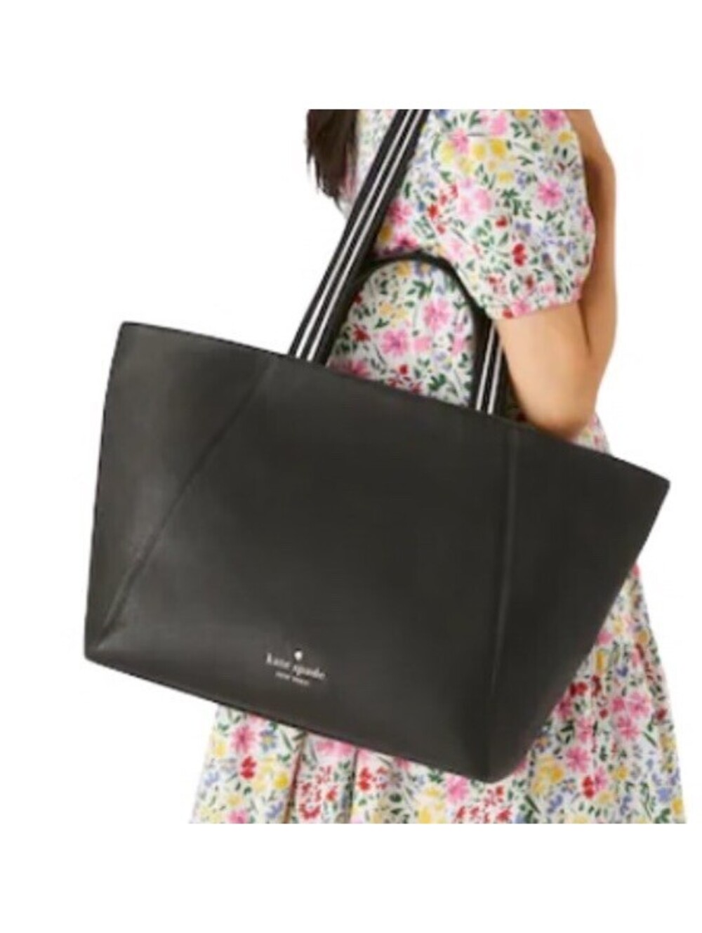 Kate Spade New York Rosie Pebbled Leather Tote Bag Black